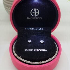 Giani Bernini Tennis bracelet and earrings set in giftbox,  New with tags